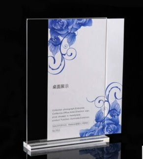 T型八字抽拉式亚克力台牌/双面台签/桌牌/台卡
