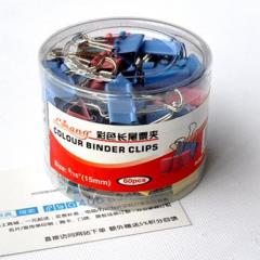 亮亮彩色长尾夹15 19 25 32 41 51mm 燕尾夹 票据夹